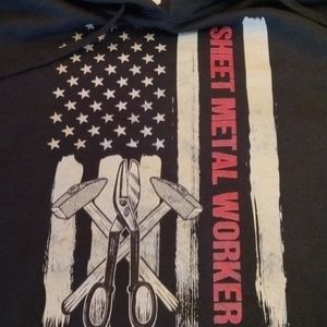 2x sheet metal worker pull over hoodie